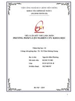 Tiểu luận kết thúc học phần phương pháp luận nghiên cứu khoa học