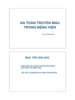 An toàn truyền máu trong bệnh viện