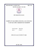 Tóm Tắt NGHIÊN CỨU ĐẶC ĐIỂM LÂM SÀNG, CẬN LÂM SÀNG VÀ KẾT QUẢ ĐIỀU TRỊ BỆNH MẮT BASEDOW
