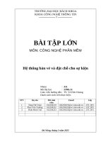 Bài tập lớn môn công nghệ phần mềm hệ thống bán vé và Đặt chỗ cho sự kiện