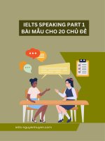 Ielts speaking part 1   bài mẫu cho 20 chủ Đề