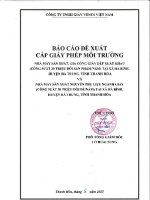 Báo cáo Đề xuất cấp giấy phép môi trường Đối với 01 dự Án nhà máy sản xuất, gia công giầy dép xuất khẩu và nhà máy sản xuất nguyên phụ liệu ngành giầy tại xã hà bình, huyện hà trung, tỉnh thanh hóa