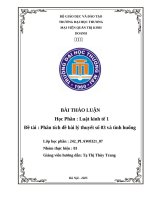 Bài thảo luận học phần  luật kinh tế 1 Đề tài  phân tích Đề bài lý thuyết số 03 và tình huống