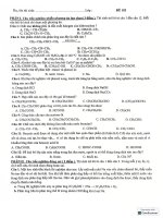 Đề thi hki 2 hoá 11