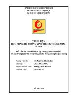 Đề tài so sánh kiến trúc tập trung (client server) và phi tập trung (peer to peer) trong các hệ thống thông tin giao thông