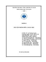 Bài tập nhóm môn logic học