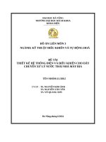 Đề tài thiết kế hệ thống Điện và Điều khiển cho dây chuyền xử lý nước thải nhà máy bia