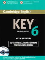 CAMBRIDGE ENGLISH KEY 6 BOOK