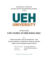 Phân tích quan Điểm cơ bản của chủ nghĩa mác – lênin về giai cấp công nhân và sứ mệnh lịch sử của giai cấp công nhân  Ý nghĩa và một số Ứng dụng trong thực tế hiện nay
