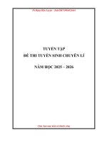 Đề ts vào 10 chuyên lí 25 26