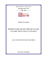 Mô Hình Cơ Học Phá Hủy Mới Cho Vật Liệu Tựa Giòn Thuật Toán Và Ứng Dụng