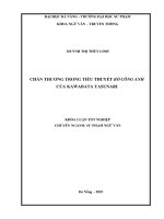 Chấn thương trong tiểu thuyết bồ công anh của kawabata yasunari