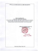 Báo cáo Đề xuất cấp giấy phép môi trường Đối với 01 dự Án trụ sở làm việc và khu sản xuất hoàng long và trường liên cấp quốc tế delta tại xã hoằng Đồng, huyện hoằng hóa, tỉnh thanh hóa