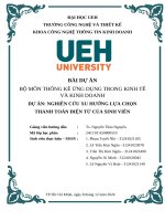 Bài dự Án bộ môn thống kê Ứng dụng trong kinh tế và kinh doanh dự Án nghiên cứu xu hướng lựa chọn thanh toán Điện tử của sinh viên