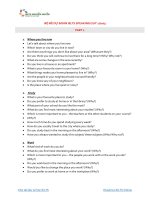 Bản 1   quý 1 2025   bộ Đề dự Đoán ielts speaking