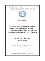 Tom Tat Đánh Giá Hiệu Quả Chương Trình Nâng Cao Chất Lượng Hồi Phục Sau Phẫu Thuật Điều Trị Ung Thư Phổi Tại Bệnh Viện Đại Học Y Dược Tp.hcm.pdf
