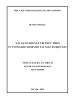 Tóm tắt: Xây dựng đội ngũ trí thức theo tư tưởng Hồ Chí Minh ở Tây Nguyên hiện nay