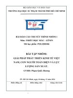 Giải pháp phát triển kinh tế việt nam, con người toàn diện và lực lượng sản xuất