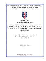 Tóm tắt văn bản sử dụng mô hình học sâu và Ứng dụng trong phân tích cảm xúc bình luận người dùng (khóa luận tốt nghiệp Đại học)