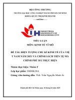 Tiểu luận phân tích chu kỳ kinh tế việt nam