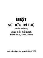 LUẬT SỞ HỮU TRÍ TUỆ (SỬA ĐỔI NĂM 2009)