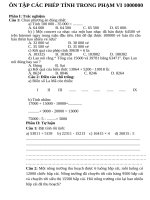 Ôn tập các phép tính