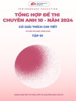 Sách Đề thi chuyên anh 10 năm 2024 (tập 1)