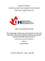 Tiểu luận kinh tế vĩ mô phân tích chu kỳ kinh tế việt nam 2020