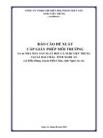 Báo cáo Đề xuất cấp gpmt nhà máy sản xuất bột cá xuri việt trung