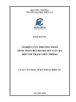 Luận văn thạc sĩ nghiên cứu phương pháp tính toán rủi ro do sét gây ra Đối với trạm viễn thông