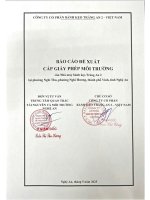 Báo cáo Đề xuất cấp giấy phép môi trường của nhà máy bánh kẹo tràng an 2 tại phường nghi thu, phường nghi hương, thành phố vinh, tỉnh nghệ an
