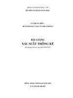 BÀI GIẢNG XÁC SUẤT THỐNG KÊ