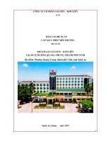 Báo cáo Đề xuất cấp giấy phép môi trường của cơ sở khách sạn sài gòn – kim liên tại số 25, Đường quang trung, thành phố vinh, tỉnh nghệ an do công ty cổ phần sài gòn – kim liên làm chủ cơ sở