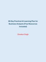 30 day practical ai learning plan for business analysts (fre