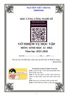 Vở ghi Sinh học 12