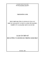 PHÁT TRIỂN BỘ CÔNG CỤ ĐÁNH GIÁ NĂNG LỰC HỢP TÁC GIẢI QUYẾT VẤN ĐỀ CỦA SINH VIÊN ĐẠI HỌC NGHIÊN CỨU TẠI ĐẠI HỌC QUỐC GIA HÀ NỘI