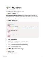 HTML Notes