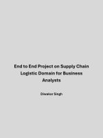 End to end project on supply chain logistic domain for busin