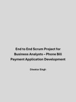 End to end scrum project for business analysts – phone bill