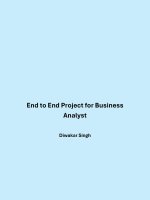 End to end project for business analyst
