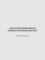 Guide to few business analysis techniques with solved case s (1)