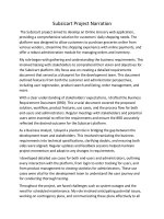 Subzicart project narration and brd