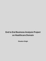 End to end business analysis project on healthcare domain
