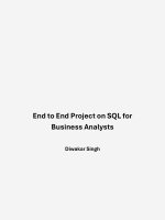 End to end project on sql for business analysts