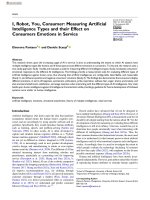 Pantano scarpi 2022 i robot you consumer measuring artificial intelligence types and their effect on consumers emotions