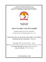 BÁO CÁO THỰC TẬP - ĐỖ THỊ HƯƠNG - CÔNG TÁC THAM MƯU TỔNG  HỢP CỦA VĂN PHÒNG THÀNH PHỐ BÀ RỊA, TỈNH BÀ RỊA - VŨNG TÀU