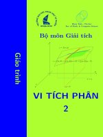 Giáo trình Vi tích phân 2, Bộ môn Giải tích, Khoa Toán-Tin học, HCMUS