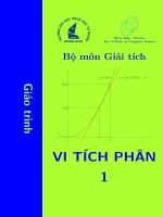 Giáo trình Vi tích phân 1, Bộ môn Giải tích, Khoa Toán-Tin học, HCMUS