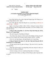 Thông báo phân công nhiệm vụ Đảng Ủy viên các cơ quan Đảng
