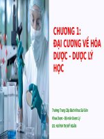 Chương 1 Đại cương hóa dược  dược lý